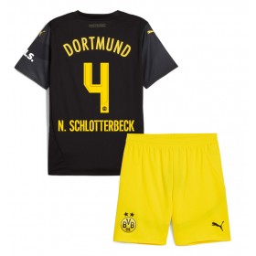 Borussia Dortmund Nico Schlotterbeck #4 Borta Kläder Barn 2024-25 Kortärmad (+ Korta byxor)